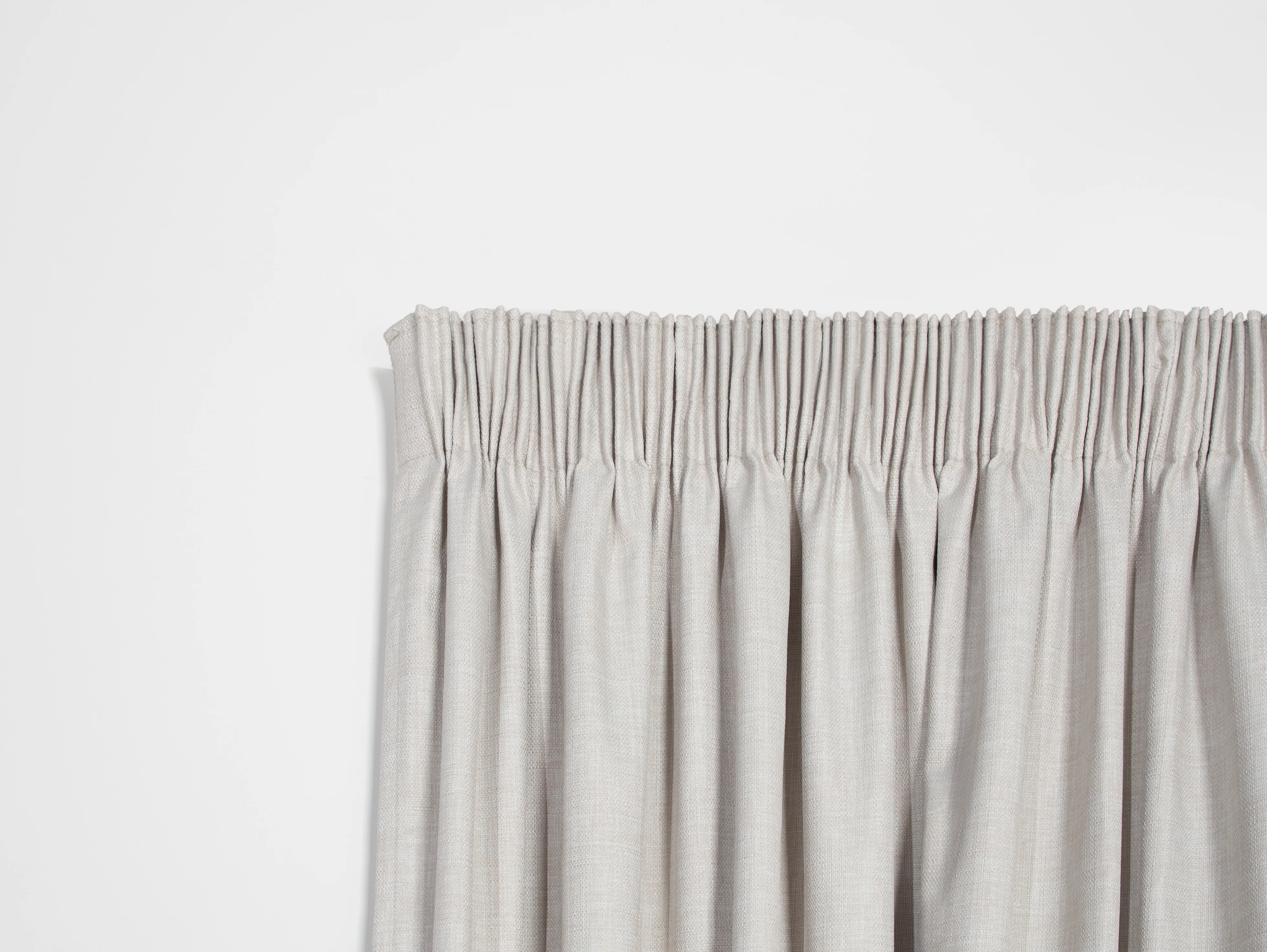Nevis Blockout Pencil Pleat Curtains - Bone - Image 3